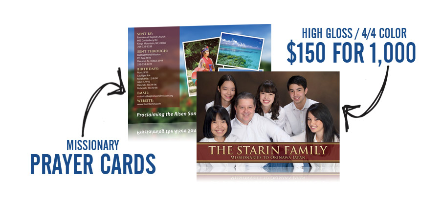 Missionary Prayer Cards